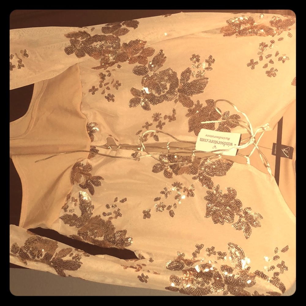 Glittery Long sleeve bodysuit